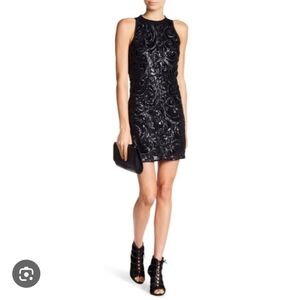Miss Me Black Sequin Mini Dress